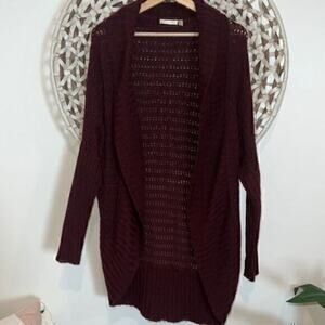 RD Style wine cardigan sweater size xsmall excellent condition